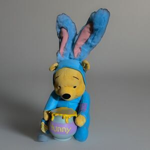 Winnie the Pooh Rabbit Talking Blue Honey Pot Bunny Plush Applause Disney